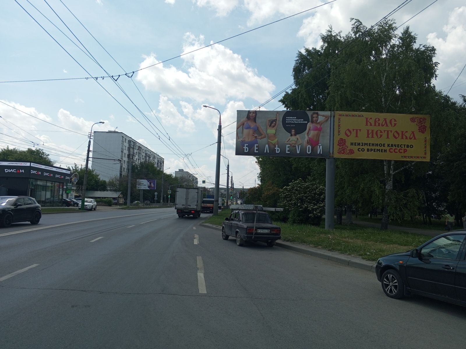 City billboards and Istok kvass